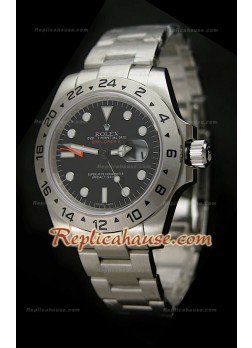 Réplica Reloj Rolex Edición Explorer II 2011 con Esfera de color Negro