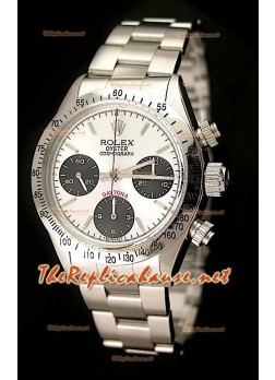 Rolex Cosmógrafo Daytona Ventage 6265 Reloj Suizo con Esfera Blanca