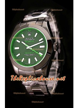 Rolex Pro Hunter Milgauss Reloj Suizo con Zafiro Verde Tintado