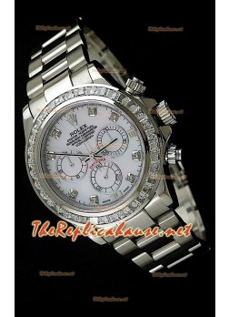 Rolex Daytona Reloj Cosmógrafo con Movimiento Suizo 7750 y Bisel CZ