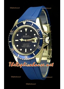 Rolex Submarener 11610 Reloj Suizo con Correa de Caucho Azul