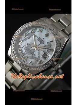 Reloj japonés Rolex Datejust para damas con estuche de 31 mm