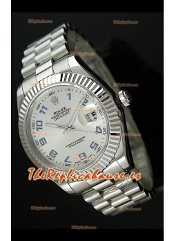 Rolex Réplica Datejust Mens Reloj Japonés con Números Arabes en la Carzasa – 41 MM