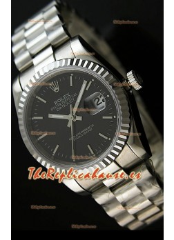 Rolex Réplica Datejust Mens Reloj Japonés Carcasa Negra – 41 MM