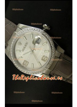 Rolex Réplica Datejust Reloj Suizo – 37MM - Carcasa Gris/Malla