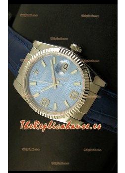Rolex Réplica Datejust Reloj Suizo – 37MM - Carcasa Azul/Malla