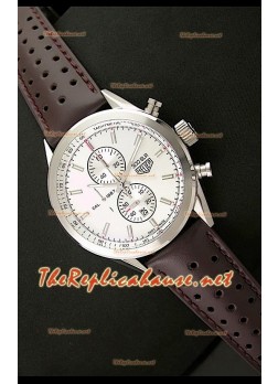 Tag Heuer SLR 300 Reloj Conógrafo Japonés de Cuarzo con Esfera Blanca
