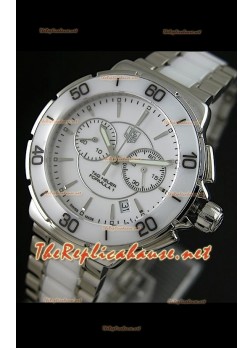 Tag Heuer Formula 1 para damas, en blanco, con cronómetro. Réplica 1:1