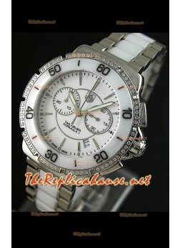 Tag Heuer Formula 1 para damas, en blanco, con cronómetro. Réplica 1:1