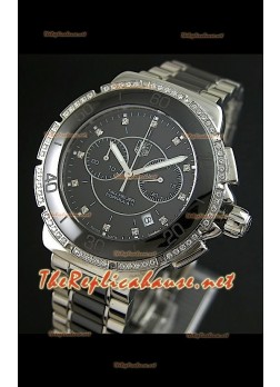 Tag Heuer Formula 1 para damas, en negro, con cronómetro. Réplica 1:1