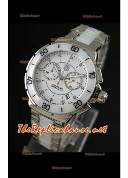 Tag Heuer Formula 1 para damas, en blanco, con cronómetro. Réplica 1:1