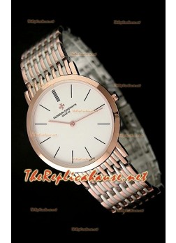 Vacheron Constantin Reloj Japonés de Cuarzo en Dos Tonos Oro Rosa - 38MM