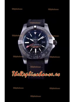 Breitling Avenger II BlackSteel GMT Reloj Réplica Suizo a espejo 1:1 Último