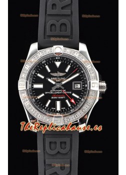 Breitling Avenger II Steel GMT Reloj Suizo a Espejo 1:1 Última Edición - Dial Negro