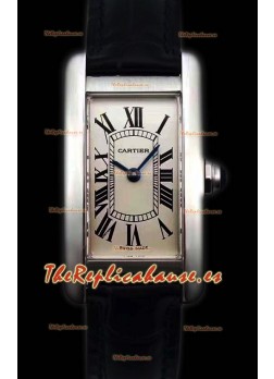 Cartier Tank Americaine Ladies Reloj Réplica de Cuarzo Suizo a Espejo 1:1