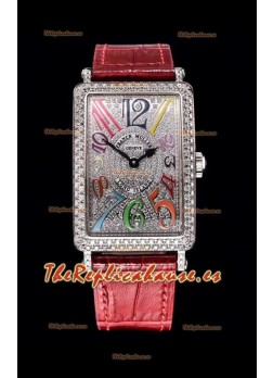 Franck Muller Largo Island Color Dreams Ladies Reloj Suizo en Correa Rosada