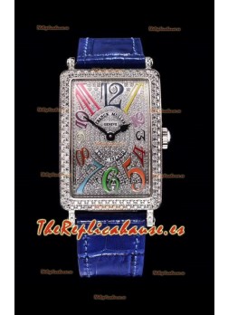 Franck Muller Largo Island Color Dreams Ladies Reloj Suizo en Correa Azul