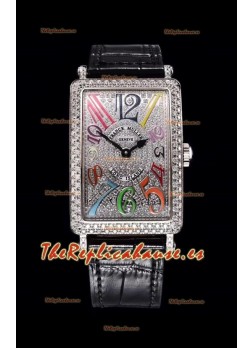 Franck Muller Largo Island Color Dreams Ladies Reloj Suizo en Correa Negra