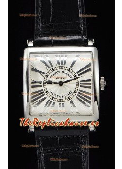 Franck Muller Master Square Ladies Reloj Réplica a Espejo 1:1 Correa Negra