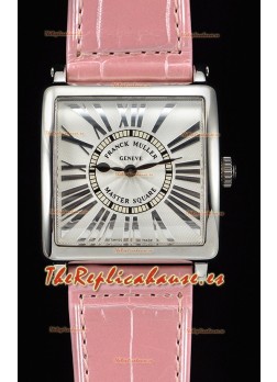 Franck Muller Master Square Ladies Reloj Réplica a Espejo 1:1 Correa Rosada