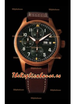 IWC Pilot's Chronograph Spitfire Caja de Bronce - Réplica a Espejo 1:1