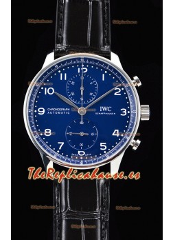 IWC Portuguese Chronograph Reloj Suizo a Espejo 1:1 Dial Azul