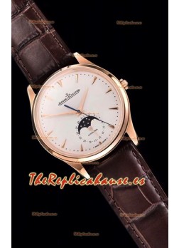 Jaeger LeCoultre Master Ultra Thin Moon Oro Rosado Reloj Réplica a Espejo 1:1