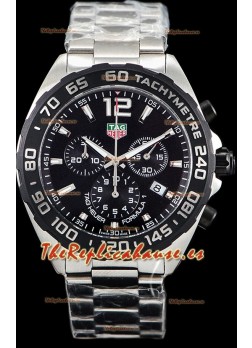 Tag Heuer Formula 1 Chronograph Reloj Réplica de Cuarzo Suizo Dial Negro