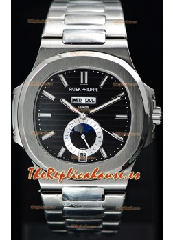 Patek Philippe Nautilus 5726A Reloj Suizo a Espejo 1:1 Dial Negro