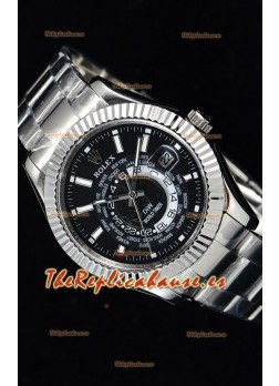 Rolex SkyDweller Reloj Suizo en Caja de Acero - Edición DIW Dial Negro