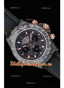 Rolex Daytona DiW Forged Reloj Réplica a espejo 1:1 Caja de Carbono con Correa de Nylon