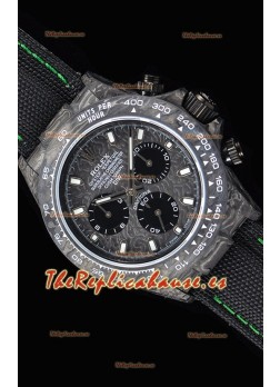 Rolex Daytona DiW Forged Reloj Réplica a espejo 1:1 Caja de Carbono con Correa de Nylon