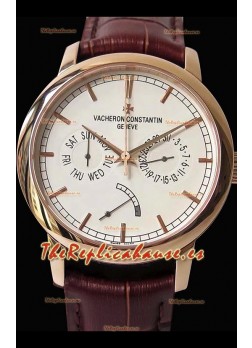 Vacheron Constantin Traditionnelle Day Date Reloj Réplica Suizo Oro Rosado