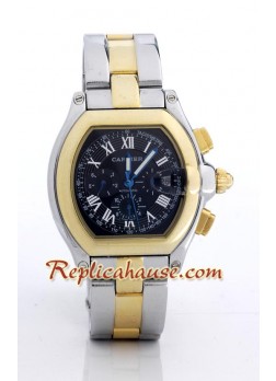 Cartier Réplica Roadster Automático - Dos Tonos Reloj