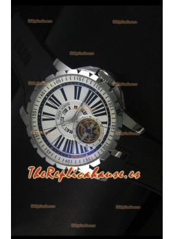 Roger Dubuis Excalibur Tourbillon Reloj con Movimiento Japonés - Dial Blanco