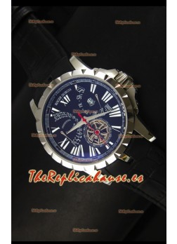 Roger Dubuis Excalibur Calendar Reloj con Dial Negro 
