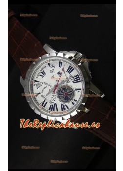 Roger Dubuis Excalibur Calendar Reloj con Dial Blanco