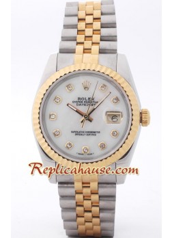 Rolex Réplica Datejust Reloj - Dos Tonos