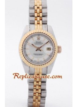 Rolex Réplica Datejust - Dos Tonos - Dama -