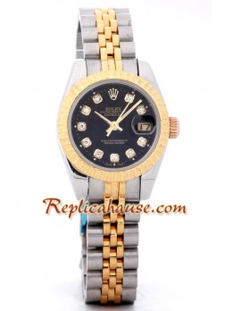 Rolex Réplica Datejust - Dos Tonos - Dama -