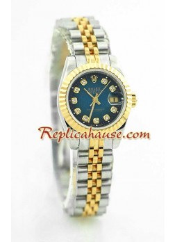 Rolex Réplica Datejust - Dos Tonos - Dama -