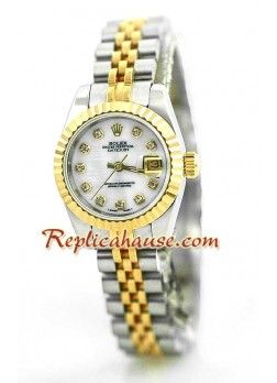 Rolex Réplica Datejust - Dos Tonos - Dama -