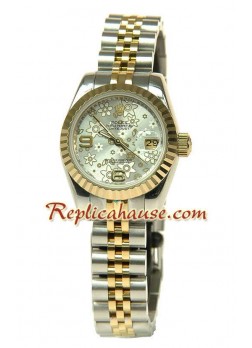 Rolex Réplica estampado floreado Datejust Reloj para Dama