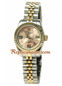 Rolex Réplica estampado floreado Datejust Reloj para Dama