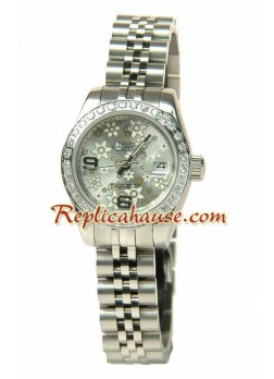Rolex Réplica estampado floreado Datejust Reloj para Dama