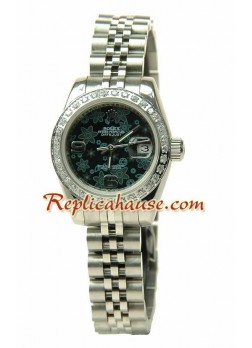 Rolex Réplica estampado floreado Datejust Reloj para Dama
