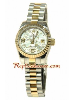 Rolex Réplica estampado floreado Datejust Reloj para Dama