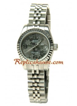 Rolex Réplica estampado floreado Datejust Reloj para Dama