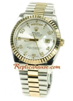 Rolex Réplica Day Date Dos Tonos Reloj Suizo