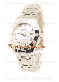 Pearlmaster Datejust Rolex Reloj Japonés en acero inoxidableDial Color Perlado - 34MM